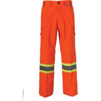 All-Season High Visibility Ventilated Mining Pants, Poly-Cotton, 28, High Visibility Orange Ottawa Fastener Supply