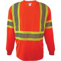 Long Sleeve Safety Shirt, Polyester, 2X-Large, High Visibility Orange SGS080 | Ottawa Fastener Supply