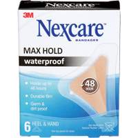 Nexcare Max-Hold Waterproof Bandages, Hand/Heel, 3-1/2", Plastic, Sterile Ottawa Fastener Supply