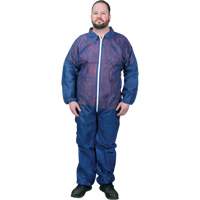 Coveralls, Medium, Blue, Polypropylene Ottawa Fastener Supply
