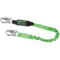 Miller&reg; StretchStop&reg; Shock-Absorbing Lanyard, 6', Locking Snap Hook Center, Locking Snap Hook Leg Ends, Polyester Ottawa Fastener Supply
