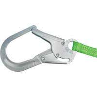 Miller&reg; HP Shock-Absorbing Lanyard, 4', Locking Rebar Hook Center, Locking Snap Hook Leg Ends, Polyester Ottawa Fastener Supply