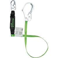 Miller&reg; HP Shock-Absorbing Lanyard, 6', Scaffold Hook Center, Locking Snap Hook Leg Ends, Polyester Ottawa Fastener Supply