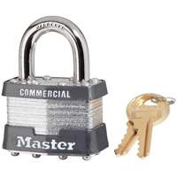 Laminated Padlock, Silver, Keyed Alike, Laminated Steel, 1-3/4" Width Ottawa Fastener Supply