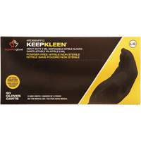 Gants jetables KeepKleen, Petit, Nitrile, 8 mils, Sans poudre, Noir Ottawa Fastener Supply