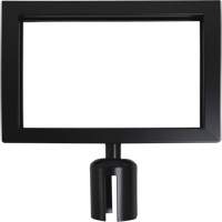 Cadre d'enseigne pour poteau de barri&egrave;re pour le contr&ocirc;le des foules, Noir Ottawa Fastener Supply