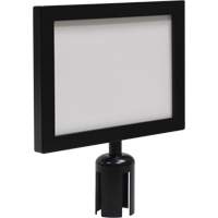 Cadre d'enseigne pour poteau de barri&egrave;re pour le contr&ocirc;le des foules, Noir Ottawa Fastener Supply