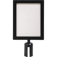 Cadre d'enseigne pour poteau de barri&egrave;re pour le contr&ocirc;le des foules, Noir Ottawa Fastener Supply