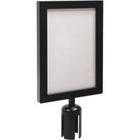 Cadre d'enseigne pour poteau de barri&egrave;re pour le contr&ocirc;le des foules, Noir Ottawa Fastener Supply