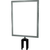 Heavy-Duty Vertical Sign Holder with Tensabarrier<sup>®</sup> Post Adapter, Polished Chrome SGU844 | Ottawa Fastener Supply