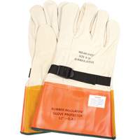 Leather Protector Gloves with Strap, Size 8, 12" L Ottawa Fastener Supply