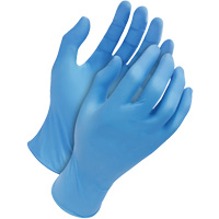 Gants jetables classiques, Moyen, Nitrile, 4 mils, Sans poudre, Bleu Ottawa Fastener Supply