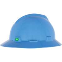 Casque de s&eacute;curit&eacute; &agrave; bord complet V-Gard GREEN avec fentes, R&eacute;pond aux normes CSA type 1, Suspension Rochet Ottawa Fastener Supply
