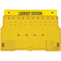 Trilingual Covered Lock Station, None Padlocks, 10 Padlock Capacity, Padlocks Not Included Ottawa Fastener Supply