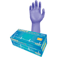 Gants d'examen &agrave; manchette allong&eacute;e Blurite 6 EC, Petit, Nitrile, 6 mils, Sans poudre, Mauve, Classe 2 Ottawa Fastener Supply