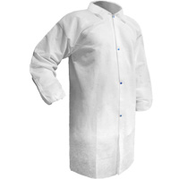 Care™ Lab Coat, Polypropylene, White, Small SGW626 | Ottawa Fastener Supply