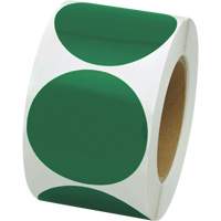 Coloured Marking Dots, Circle, 3" L x 3" W, Green, Vinyl SGW780 | Ottawa Fastener Supply