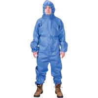 Hooded Coveralls, Medium, Blue, SMS Ottawa Fastener Supply