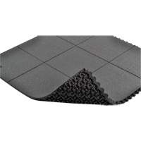 Cushion-Ease<sup>®</sup> Interlocking Anti-Fatigue Mat, Pebbled, 3' x 3' x 3/4", Black, Natural Rubber SGX894 | Ottawa Fastener Supply