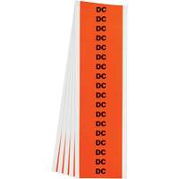 "DC" Conduit & Voltage Labels, 1/2" x 2-1/4", Cloth/Vinyl, English SGY003 | Ottawa Fastener Supply