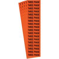 "Three Phase" Conduit & Voltage Labels, 1/2" x 2-1/4", Cloth/Vinyl, English SGY007 | Ottawa Fastener Supply