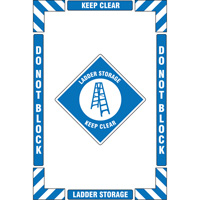 "Ladder Storage" Floor Marking Kit, Adhesive, English with Pictogram Ottawa Fastener Supply