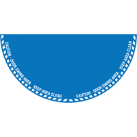 "Caution" Half Circle Swing Door Floor Sign, Adhesive, English with Pictogram Ottawa Fastener Supply