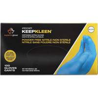 Gants jetables KeepKleen, Petit, Nitrile, 2,8 mil, Sans poudre, Bleu Ottawa Fastener Supply