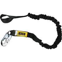 Arc Flash Shock Absorbing Lanyard, 6', Locking Snap Hook Center, Choke-Off Loop Leg Ends, Nylon Ottawa Fastener Supply
