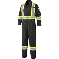 7702BK FR-Tech&reg; 88/12 FR Arc Rated Coveralls, Size 36, Black, 9.7 cal/cm² Ottawa Fastener Supply