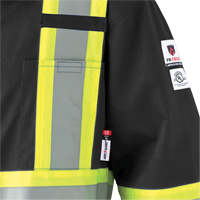 7702BK FR-Tech&reg; 88/12 FR Arc Rated Coveralls, Size 36, Black, 9.7 cal/cm² Ottawa Fastener Supply