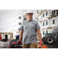 Hybrid Work Tee Shirt, Men's, Small, Grey Ottawa Fastener Supply