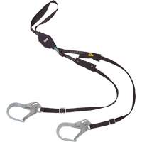 V-Series Utility Energy Absorbing Lanyard, 6', Rebar Hook Center, Snap Hook Leg Ends, Nylon Ottawa Fastener Supply