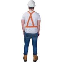 Traffic Harness, High Visibility Orange, Silver Reflective Colour, Medium Ottawa Fastener Supply