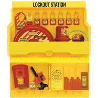 Standard Valve & Electrical Deluxe Lockout Station, Thermoplastic Padlocks, 32 Padlock Capacity, Padlocks Included Ottawa Fastener Supply