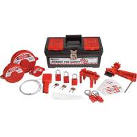 Lockout Tagout Kit with Aluminum Safety Padlocks in Toolbox, Valve Kit, 32 Components Ottawa Fastener Supply