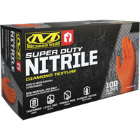Gants robustes jetables, 9/Moyen, Nitrile, 8 mils, Sans poudre, Orange Ottawa Fastener Supply