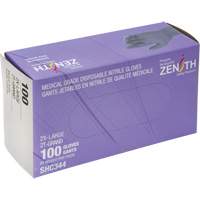 Gants jetables de calibre m&eacute;dical, 2T-Grand, Nitrile, 6 mils, Sans poudre, Noir, Classe 2 Ottawa Fastener Supply