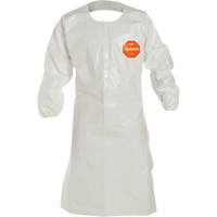 Disposable Sleeved Apron, Tychem&reg; 4000, White, 44" L Ottawa Fastener Supply