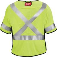 Breakaway Mesh Safety Vest, Black/High Visibility Lime-Yellow, Medium/Small Ottawa Fastener Supply
