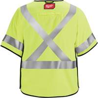 Breakaway Mesh Safety Vest, Black/High Visibility Lime-Yellow, Medium/Small Ottawa Fastener Supply