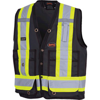 6692BK Veste de s&eacute;curit&eacute; pour arpenteur, Noir, Moyen, Polyester Ottawa Fastener Supply