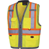 6675 Veste d'arpenteur en maille The Rock, Jaune lime haute visibilit&eacute;, Petit, Polyester Ottawa Fastener Supply