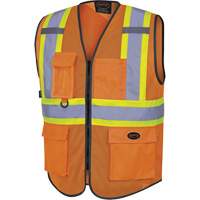 6960 Veste de s&eacute;curit&eacute; &agrave; maille en avant, Orange haute visibilit&eacute;, Moyen, Polyester Ottawa Fastener Supply