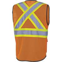 6960 Veste de s&eacute;curit&eacute; &agrave; maille en avant, Orange haute visibilit&eacute;, Moyen, Polyester Ottawa Fastener Supply