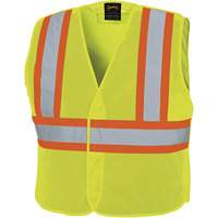 598P Veste de s&eacute;curit&eacute; &agrave; maille d&eacute;tachable, Jaune lime haute visibilit&eacute;, Moyen/Petit, Polyester Ottawa Fastener Supply