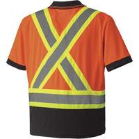 6986 Polo de s&eacute;curit&eacute; en il-de-perdrix, Polyester, Moyen, Orange haute visibilit&eacute; Ottawa Fastener Supply