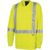 6905A Ultra-Cool Ultra-Breathable Long-Sleeved Safety Shirt, X-Small, High Visibility Lime-Yellow Ottawa Fastener Supply