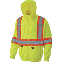 6941 Zip Style Hoodie, X-Small, High Visibility Yellow Ottawa Fastener Supply