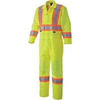 5999A Traffic Safety Coveralls, X-Small, High Visibility Lime-Yellow Ottawa Fastener Supply